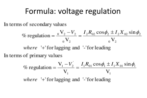 Principles of Voltage Regulation