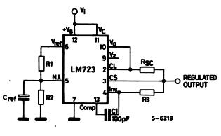 LM723 Simple Application Circuit