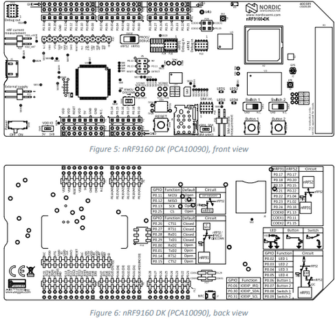 nRF9160 DK hardware drawings