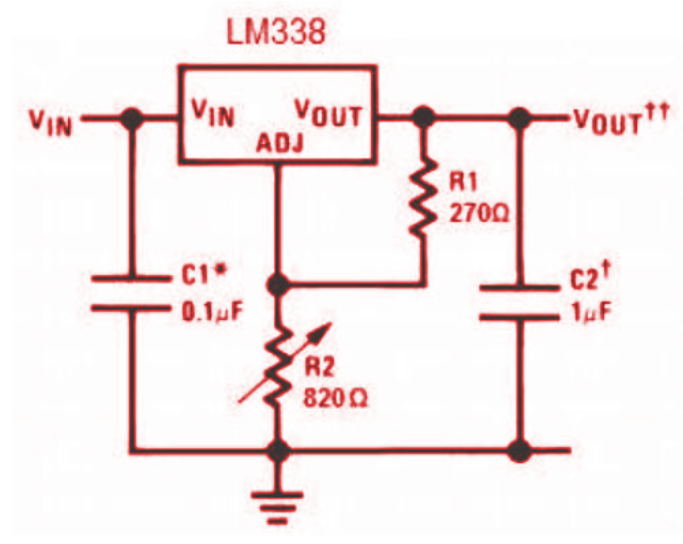  LM338 Schematic Diagram