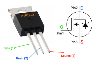 IRF530 Pinout