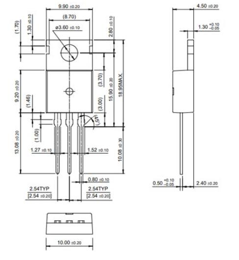  Physical Dimensions of the FQP30N06L