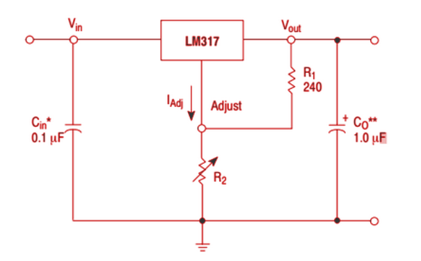 LM317 Schematic Diagram